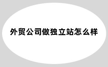 外贸公司做独立站怎么样