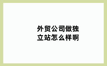 外贸公司做独立站怎么样啊