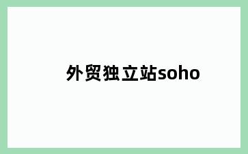 外贸独立站soho