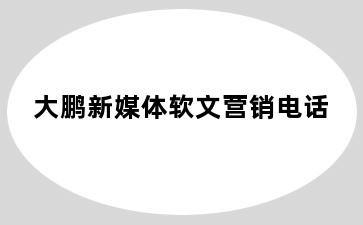 大鹏新媒体软文营销电话