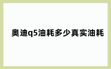 奥迪q5油耗多少真实油耗