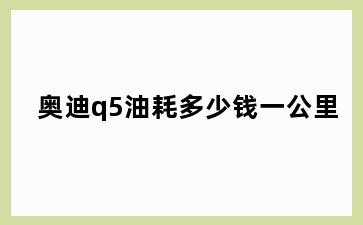 奥迪q5油耗多少钱一公里