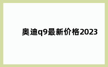 奥迪q9最新价格2023