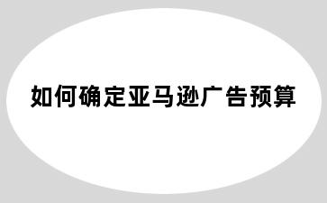 如何确定亚马逊广告预算