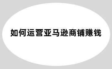 如何运营亚马逊商铺赚钱