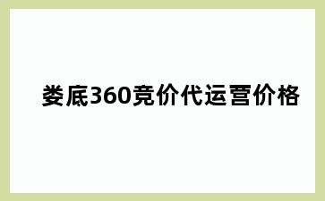 娄底360竞价代运营价格