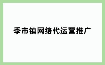 季市镇网络代运营推广