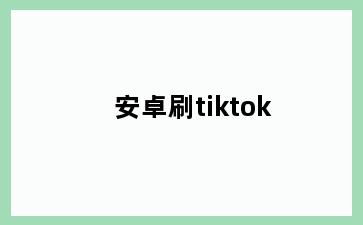 安卓刷tiktok