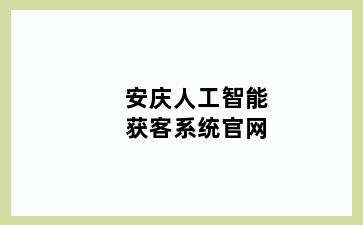 安庆人工智能获客系统官网