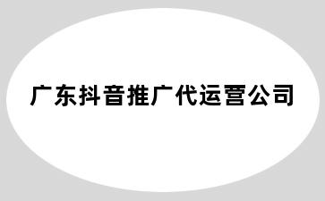 广东抖音推广代运营公司