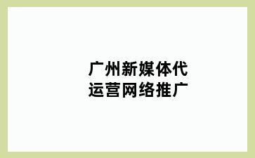 广州新媒体代运营网络推广