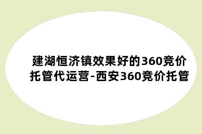 建湖恒济镇效果好的360竞价托管代运营-西安360竞价托管