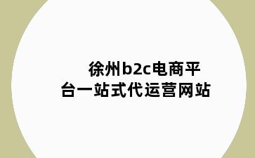 徐州b2c电商平台一站式代运营网站