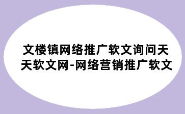 文楼镇网络推广软文询问天天软文网-网络营销推广软文