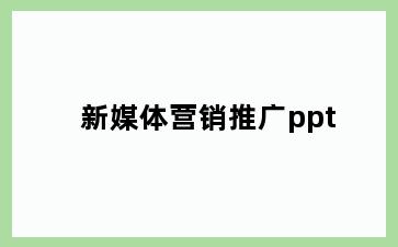 新媒体营销推广ppt