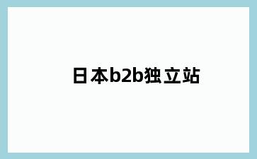 日本b2b独立站