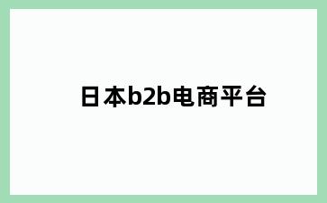 日本b2b电商平台