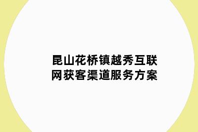 昆山花桥镇越秀互联网获客渠道服务方案