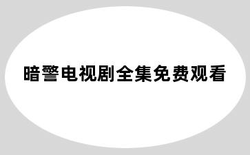 暗警电视剧全集免费观看