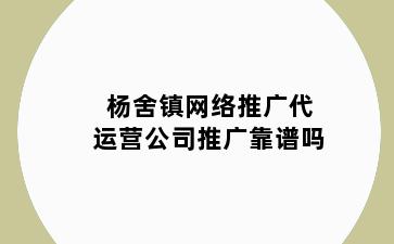 杨舍镇网络推广代运营公司推广靠谱吗