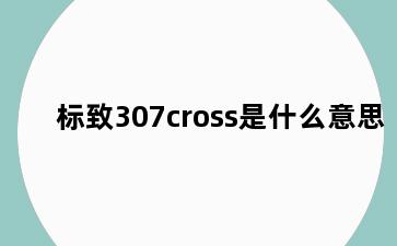 标致307cross是什么意思