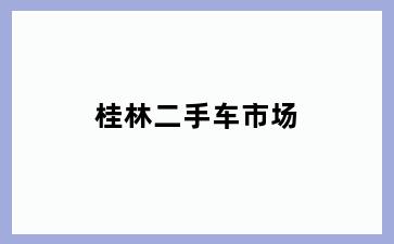 桂林二手车市场