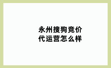 永州搜狗竞价代运营怎么样