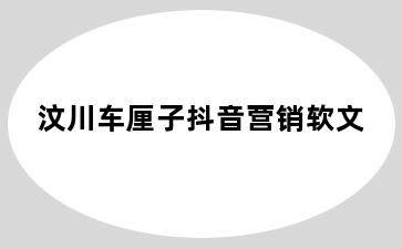 汶川车厘子抖音营销软文