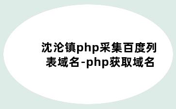 沈沦镇php采集百度列表域名-php获取域名