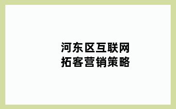 河东区互联网拓客营销策略