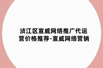 浈江区宣威网络推广代运营价格推荐-宣威网络营销