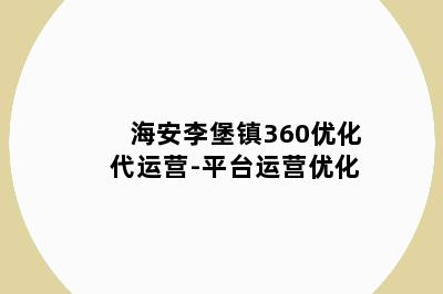 海安李堡镇360优化代运营-平台运营优化