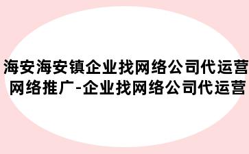 海安海安镇企业找网络公司代运营网络推广-企业找网络公司代运营网络推广合同