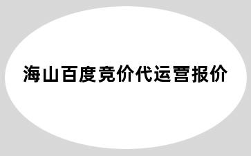 海山百度竞价代运营报价