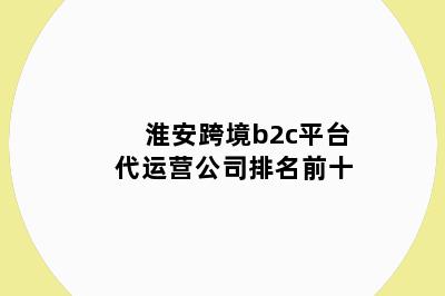 淮安跨境b2c平台代运营公司排名前十