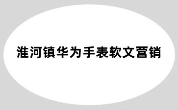 淮河镇华为手表软文营销