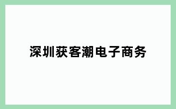 深圳获客潮电子商务