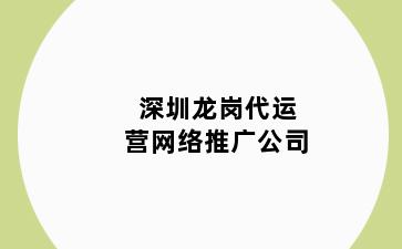 深圳龙岗代运营网络推广公司