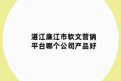 湛江廉江市软文营销平台哪个公司产品好