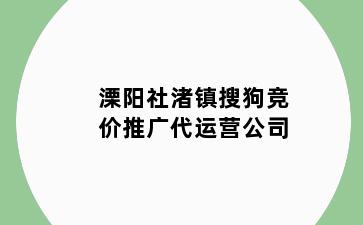 溧阳社渚镇搜狗竞价推广代运营公司