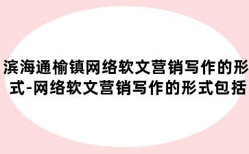 滨海通榆镇网络软文营销写作的形式-网络软文营销写作的形式包括