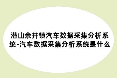 潜山余井镇汽车数据采集分析系统-汽车数据采集分析系统是什么