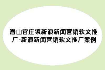 潜山官庄镇新浪新闻营销软文推广-新浪新闻营销软文推广案例