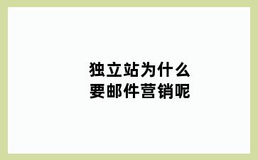 独立站为什么要邮件营销呢