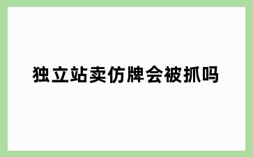 独立站卖仿牌会被抓吗