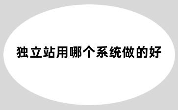 独立站用哪个系统做的好