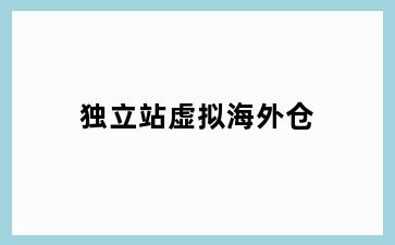 独立站虚拟海外仓