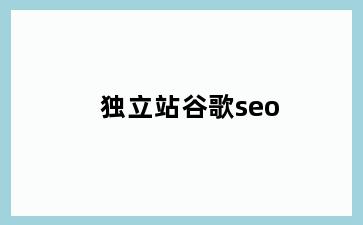 独立站谷歌seo