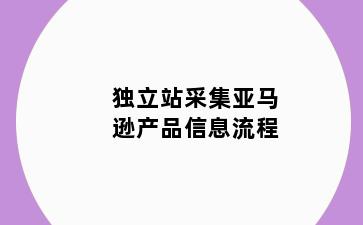 独立站采集亚马逊产品信息流程