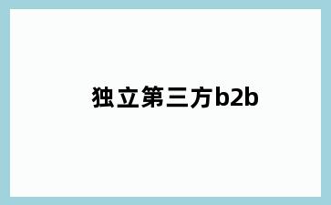 独立第三方b2b